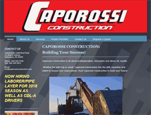 Tablet Screenshot of caporossiconstruction.com